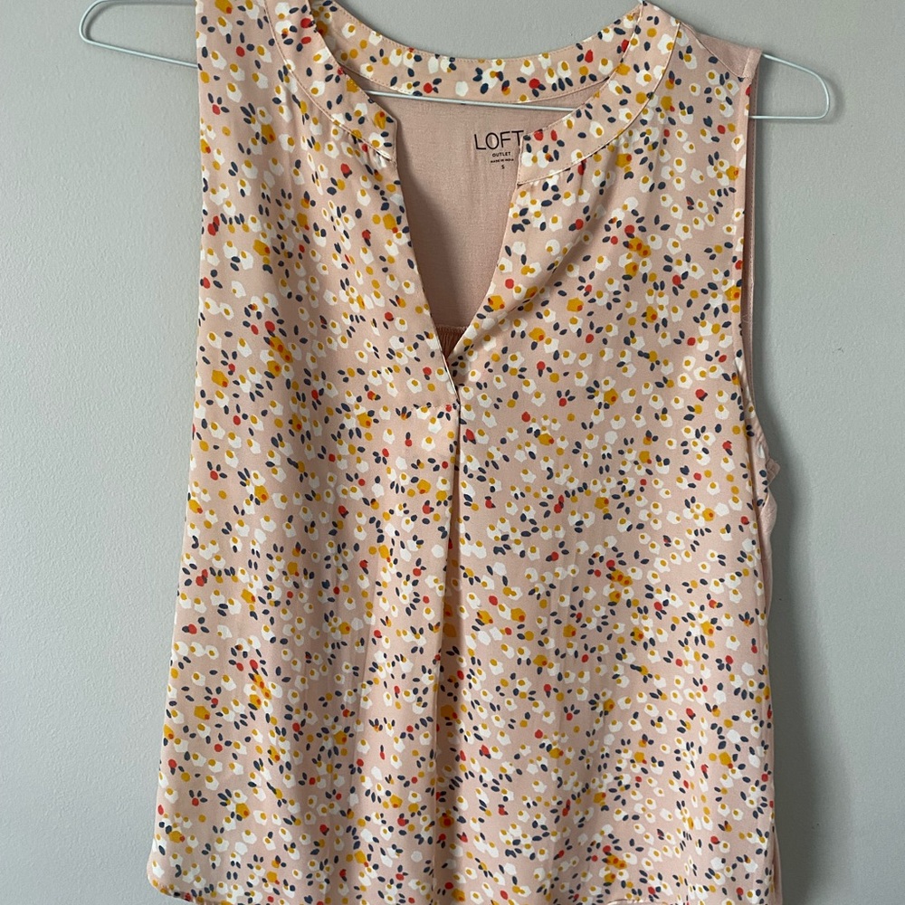LOFT floral blouse size Small